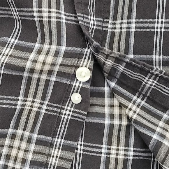 Carhartt Mens Size Large Brown Western Work Casual Short Sleeve Shirt - Picture 4 of 6